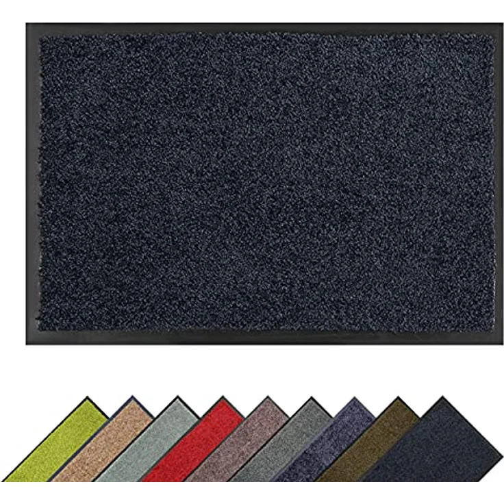 ASTRA hochwertige Schmutzfangmatte – waschbare Fußabstreifer – robust – langlebige Fußabtreter – für den Indoorbereich – schwarz – 60 x 90 cm – Bild 5