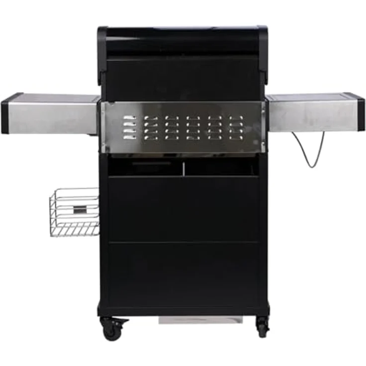 SANTOS S-318 Pro Gasgrill - Premium Edelstahlgrill mit Infrarot-Zone, XXL Warmhalterost und beleuchteten Reglern – Bild 4
