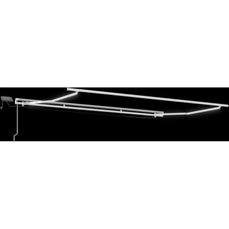 vidaXL Markise Markise Manuell mit LED Braun 450x300 cm Aluminium, wasser- und schmutzabweisend, mit LED-Leuchten und Pulverbeschichtung – Bild 7
