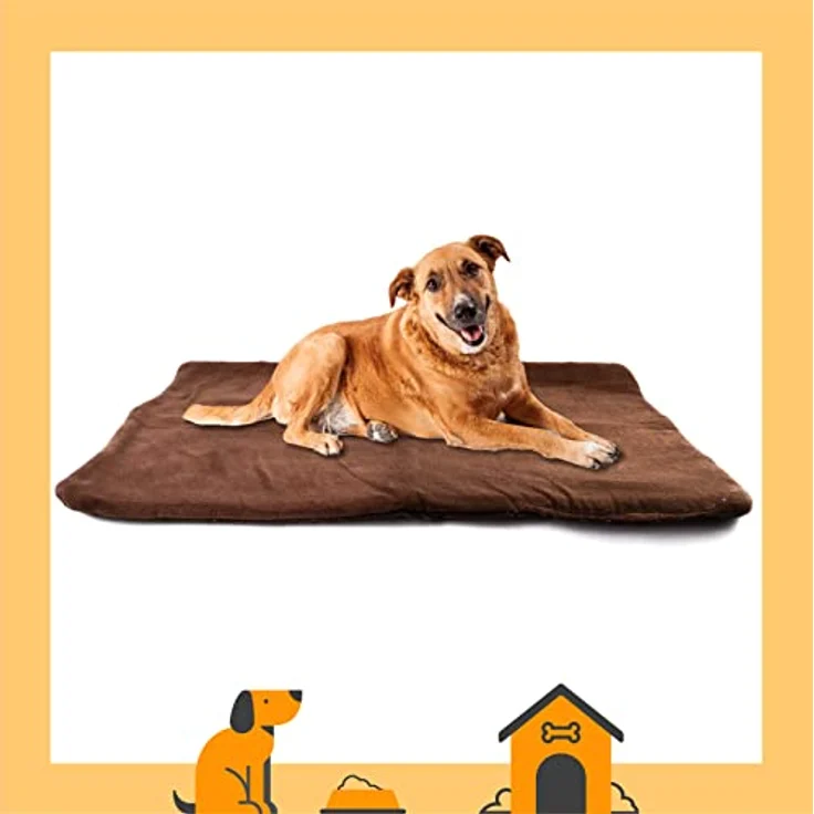 vitazoo Haustiermatte in braun in 70 x 100 cm, isoliert und leicht gepolstert – Tierdecke für Hunde und Katzen, ideal zum Mitnehmen und Transportieren, Unterseite rutschfest – Bild 5
