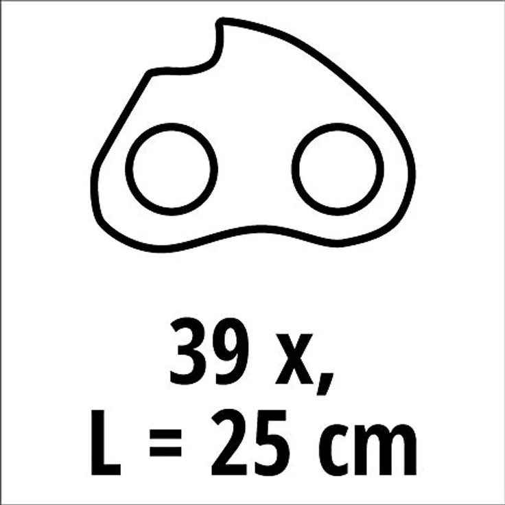Original Einhell Ersatzkette (Kettensägen-Zubehör, passend für Einhell Kettensägen mit 25 cm Kettenlänge, 39 Treibglieder) – Bild 3