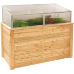 WESTMANN Hochbeet Klassik Plus 170 mit Frühbeetaufsatz, FSC-zertifiziertes Lärchenholz, Aluminiumrahmen in Natur/Silber, 170x90x100cm