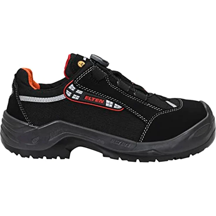 ELTEN SENEX BOA® ESD S3S Sicherheitsschuh, hydrophobierte Mikrofaser, atmungsaktives Textilfutter, grobstollige PU/PU Sohle, schwarz – Bild 2