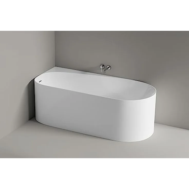 BERNSTEIN Eck-Badewanne Onda Corner 170 x 78 x 58 cm - Standbadewanne aus Sanitäracryl mit Doppelwandiger Konstruktion - Weiß glänzend, Einbau Links – Bild 3