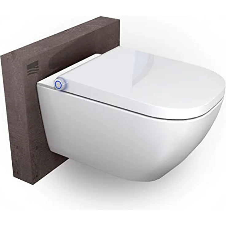 BERNSTEIN® DUSCH-WC Basic 1104 in Weiß - Spülrandloses Dusch-WC rund - Komplettanlage mit beweglichem Duschstrahl – Bild 1