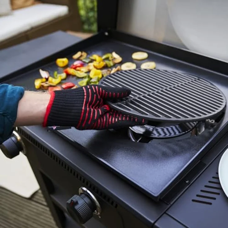 Char-Broil Planchagrill Griddle mit 3-in-1 Tile-Cooking-System, entnehmbare Fettauffangschale, Holzkohlegrill – Bild 8