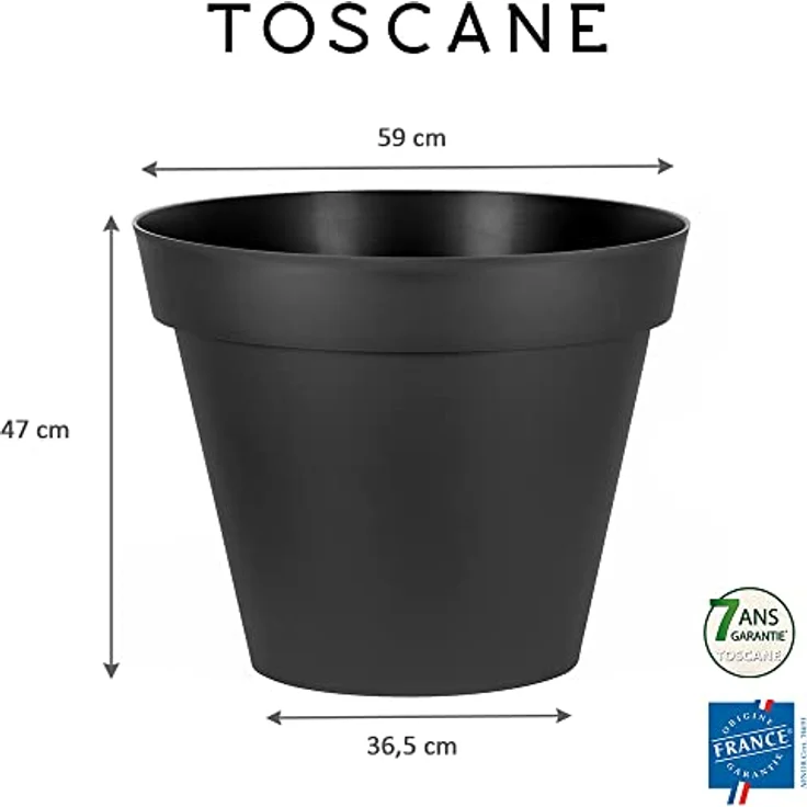 EDA PLASTIQUES ? Blumentopf Kunststoff 76L strahlenden Farben Zen D 60 cm x h 47 cm – Bild 2