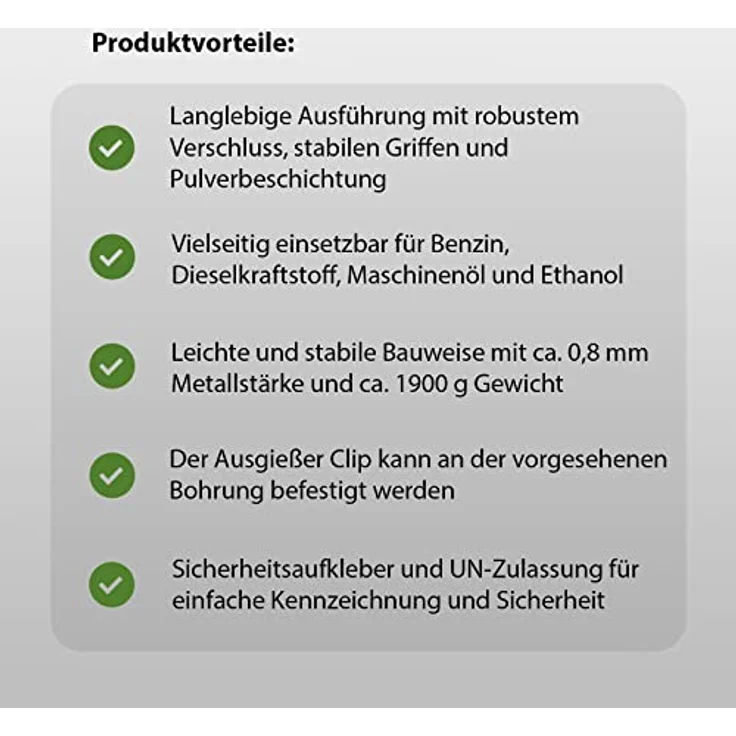 TRUTZHOLM 3x Kraftstoffkanister Metall 10L, Hammerschlag kratzfest schwarz, inkl. Ausgießer und Halterung – Bild 7