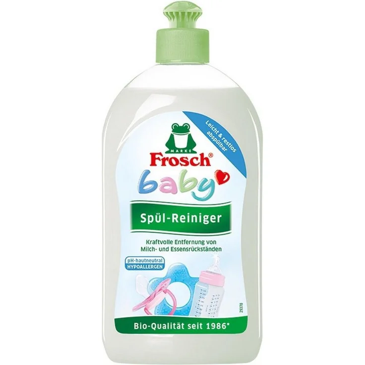FROSCH Frosch Baby Spül-Reiniger, 500 ml, pH-hautneutral und hypoallergen für die hygienische Reinigung von Babyzubehör