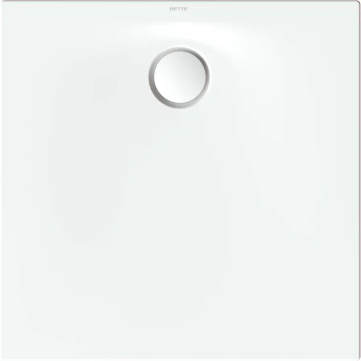 Bette Ultra Space 15, Rechteckige Duschwanne aus titanemailliertem Stahl, 800 x 800 mm, schalldämmend, flache Einstiegshöhe