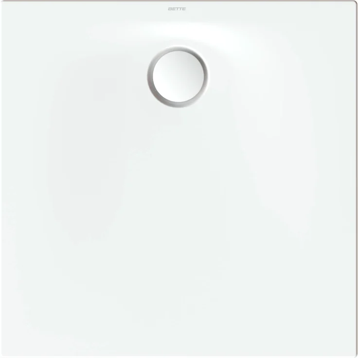 Bette Ultra Space 15, Rechteckige Duschwanne aus titanemailliertem Stahl, 800 x 800 mm, schalldämmend, flache Einstiegshöhe
