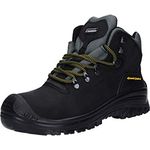 Canadian Line Stelvio Arbeitsschuh, S3 Sicherheitsschuhe mit Kunststoffkappe, schwarz/grau, antistatisch und ölbeständig