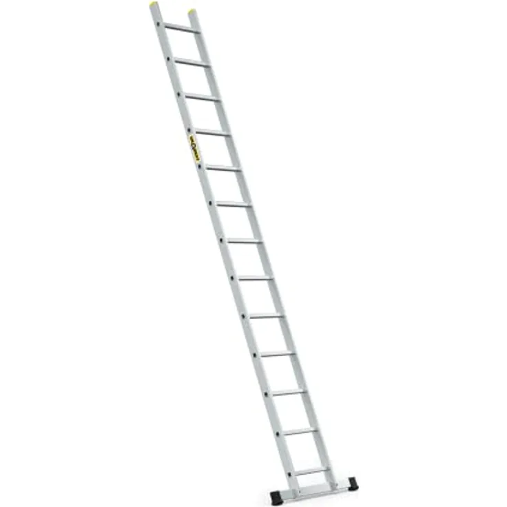 DRABEST Leiter PRO Serie Aluminium-Stufenleiter 1x13 + Haken