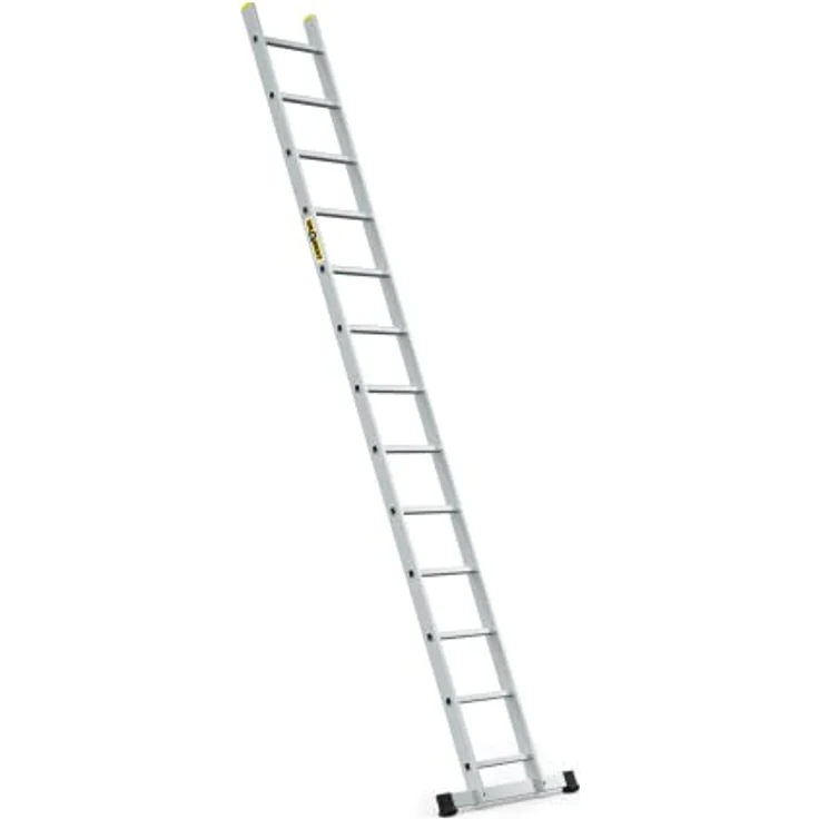 DRABEST Leiter PRO Serie Aluminium-Stufenleiter 1x13 + Haken – Bild 1