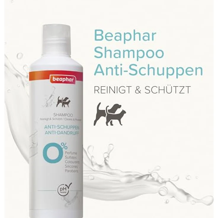 beaphar Tiershampoo Anti-Schuppen Shampoo 250 ml, milde Hautpflege für Hunde, angereichert mit Kamille und Pirocton-Olamin – Bild 3