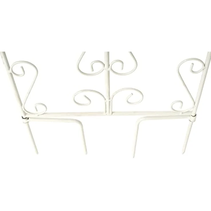 CLP 2er Set Pflanzen-Rankgitter Burgus Aus Eisen | Rankhilfe Für Kletterpflanzen Im Landhausstil, Farbe: Weiß – Bild 4