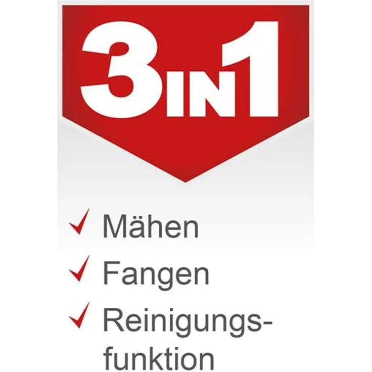 Scheppach Rasenmäher RM420 | 3in1-3,4PS | Schnittbreite 420mm | 45L Fangkorb | Schnitthöhenverstellung 25-75 mm | inkl. Motoröl & Ersatzmesser  – Bild 2