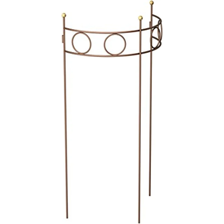 Dehner Pflanzenstütze Annabelle, halbrund geformt, 100 x 53 x 28 cm, Eisen, lackiert, Gold/Kupfer - Preisvergleich – Bild 1