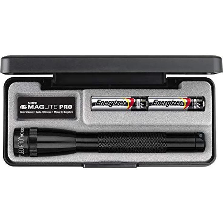 Mag-Lite Mini-Taschenlampe LED Mini Maglite Pro Taschenlampe mit 226 Lumen inkl. Mignon-Batterien, schwarz, im Etui, SP2P017 – Bild 2
