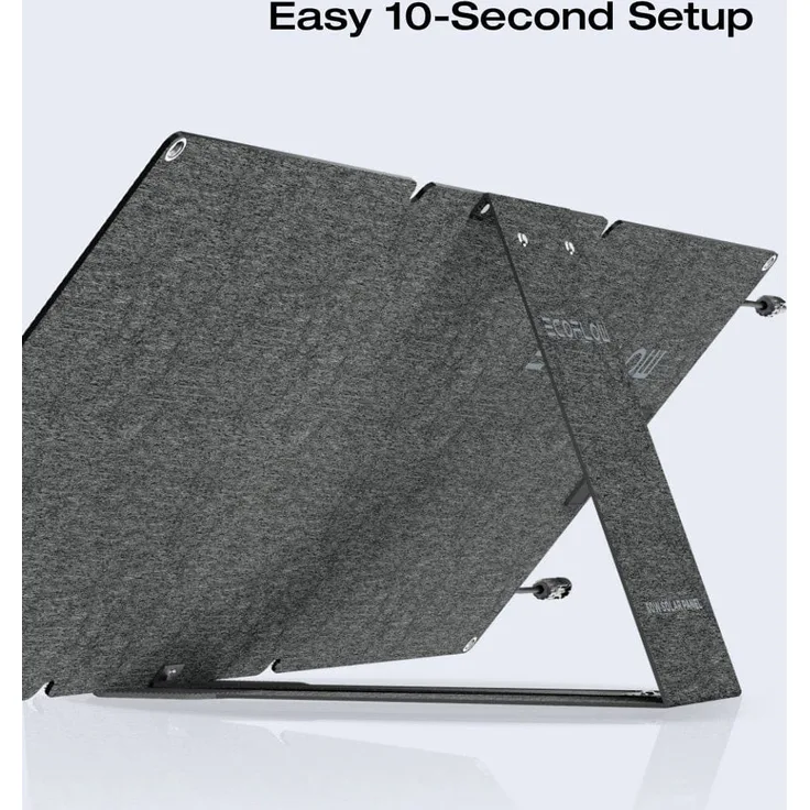 Ecoflow Solarmodul EcoFlow 60W Portables Solarpanel, Monokristallines Silizium, P68 Schutz, UV-abweisende ETFE-Folie, hoher Wirkungsgrad