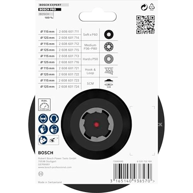 Bosch Professional Stützteller (mit Klettverschluss, X-LOCK, Ø115 mm) - Preisvergleich – Bild 3