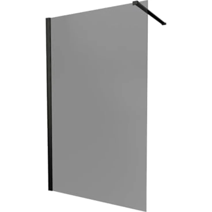 Aloni Eco Walk- In Duschwand aus Rauchglas schwarz 100x200 8mm – Bild 5