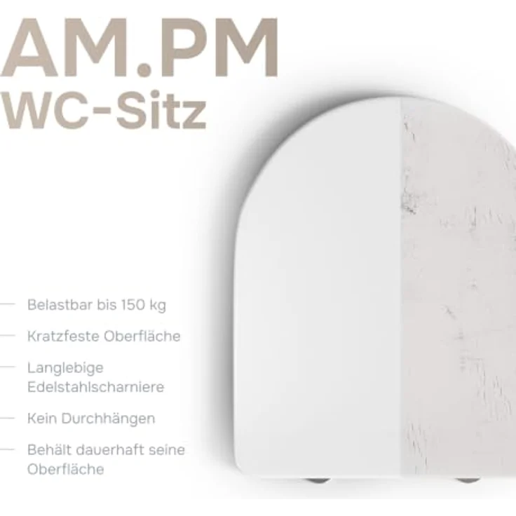 AM.PM Wand-WC CLA1900PSC Flash mit Softclosing-Sitzabdeckung, spülrandlos und AquaSpin-Spültechnologie – Bild 9