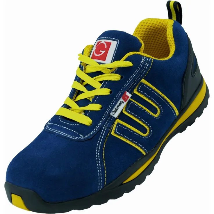 Galmag Niedrige Sicherheitsstiefel 564/S1/R-43, Sicherheitshalbschuhe mit Stahlkappe und rutschfester Gummisohle, schwarz