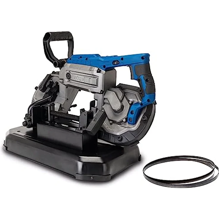 Scheppach MBS1200 Metallbandsäge Metallsäge Bandsäge | 1100W Leistung | Schnitthöhe bis 127mm & Rohrschnitt bis Ø80mm | abnehmbarer Arbeitstisch | LED-Licht | Vario-Speed 0,7-2,4 m/s – Bild 1