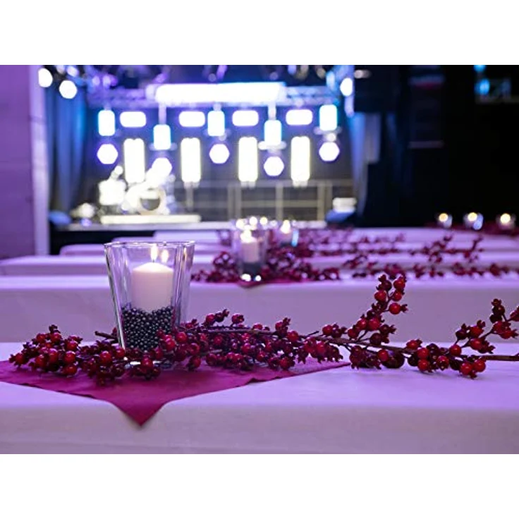 Europalms Beerengirlande, Kunstpflanze mit roten Beeren, 180 cm für Herbst- und Winterdekoration – Bild 4