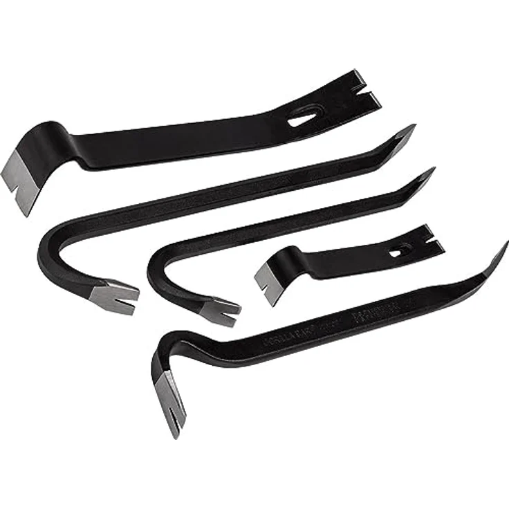 Roughneck Brecheisen/Nageleisen Set 5-teilig, Brechstangen 330 mm / 356 mm / 381 mm, Nageleisen 178 mm / 305 mm, legierter Stahl, pulverbeschichtet – Bild 1
