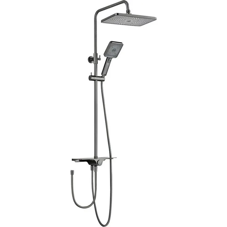 SCHÖNER WOHNEN-Kollektion Duschsystem VERINA mit Ablage, Höhe 118 cm, Industrial, Regendusche
