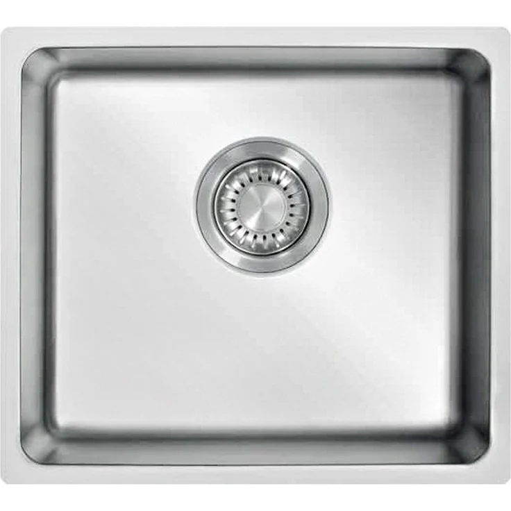 MONDO Einbauspüle KANIS-50-ED, Spüle aus poliertem Edelstahl, rechteckig, 49/44 cm, mit Korbventil und Überlaufgarnitur - Preisvergleich