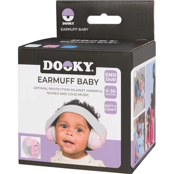 Dooky Kapselgehörschutz Baby Gehörschutz 0-3 Jahre, verstellbarer Ohrenschutz mit 25 dB Geräuschdämpfung, weich gepolstert – Bild 9