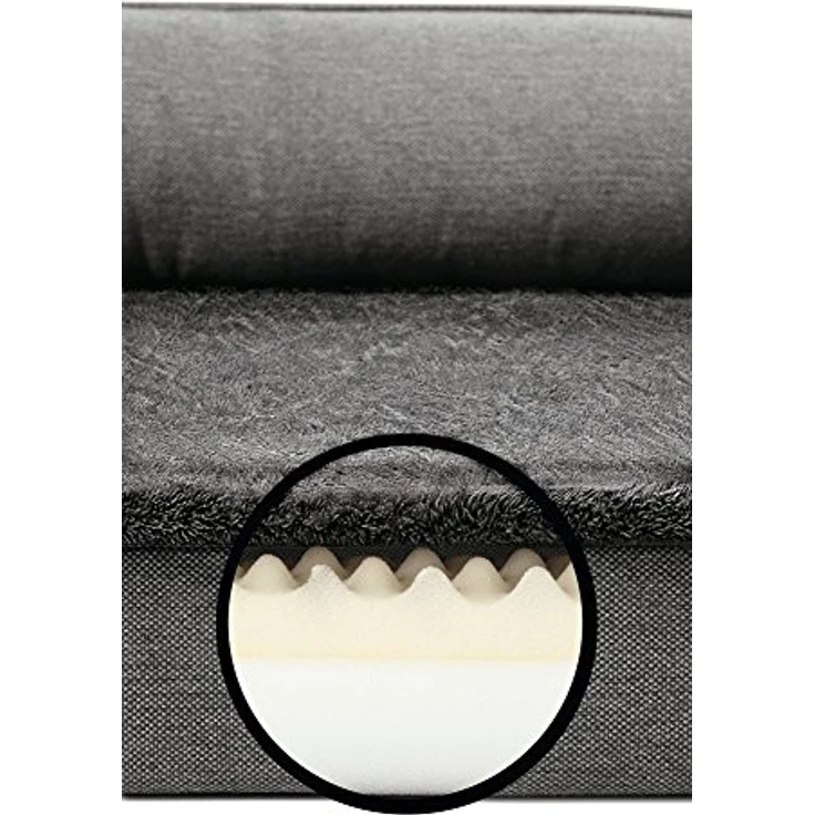 HUNTER LIVINGSTON Orthopädisches Hundesofa, Memoryschaum-Matte, rutschhemmend, L, anthrazit, 100 x 80 cm – Bild 3