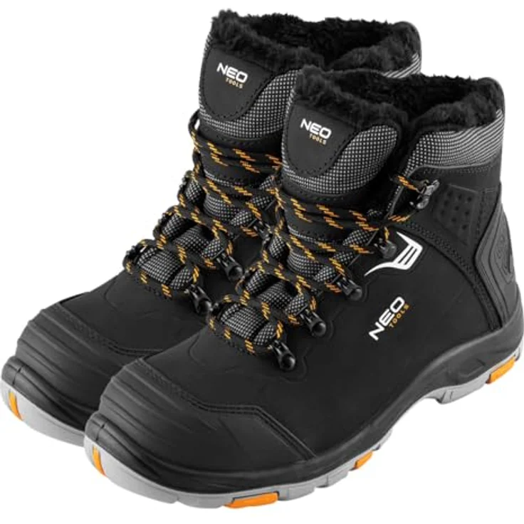NEO TOOLS Sicherheits- und Arbeitsstiefel S1 SR CI FO, Schutzstiefel für Herren und Damen, schwarz, Größe 44 – Bild 1