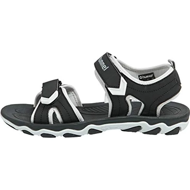 hummel Sandal Sport Jr, Unisex Sicherheitssandalen aus Kunstleder und Neopren, Schwarz, Größe 33