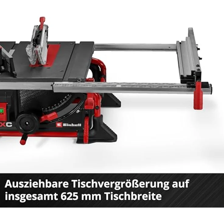 Einhell Akku-Tischkreissäge 'TE-TS 36/8 T Li-Solo', 2x 18 V Power X-Change, Aluminiumtisch mit ausziehbarer Tischverbreiterung, ohne Akku – Bild 7