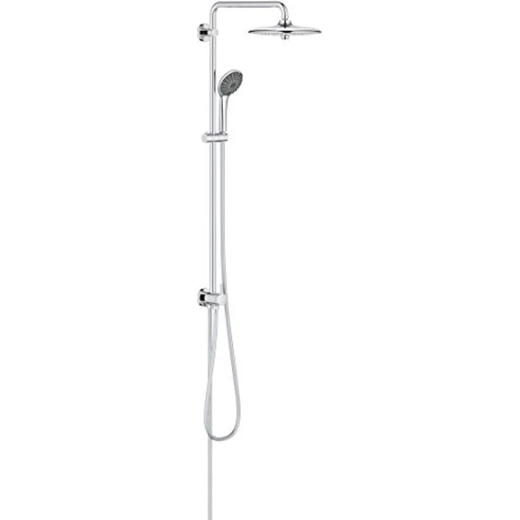 GROHE Vitalio Joy Shower System 260 - Duschsystem mit Umstellung (für die Wandmontage, 3 Strahlarten, Wechsel zwischen Hand- und Kopfbrause, Twistfree Brauseschlauch), chrom, 27357002 – Bild 1