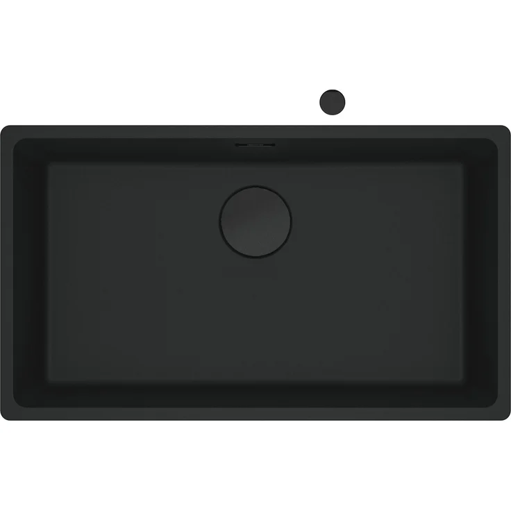 Franke Unterbaubecken Maris MRG 110-72 Fragranit Black Matt - Black Collection, Drehknopfventil, Flächenbündig, Sanitized® – Bild 1