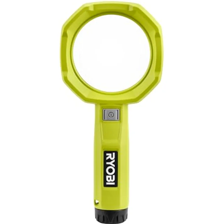 Ryobi RML4-0, 4 V USB-Lithium Akku-Lupenleuchte mit 2 Intensitäten (60/200 Lumen), 3-fache Vergrößerung, ohne Akku und Ladegerät