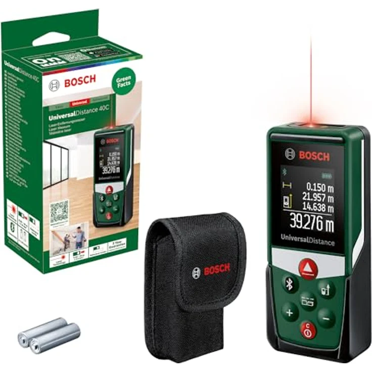 BOSCH Entfernungsmesser UniversalDistance 40C, Digitaler Laser - im Karton, Bluetooth-Konnektivität, präzise bis 40 m, nachhaltig – Bild 2