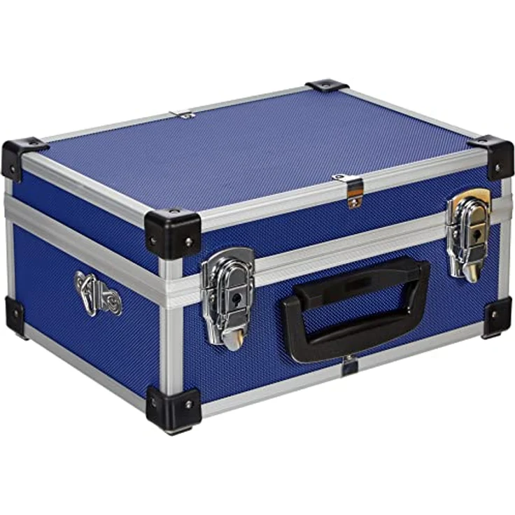 Werkzeugkiste Werkzeugkasten Aluminum Case 32x23x15,5cm blau – Bild 5
