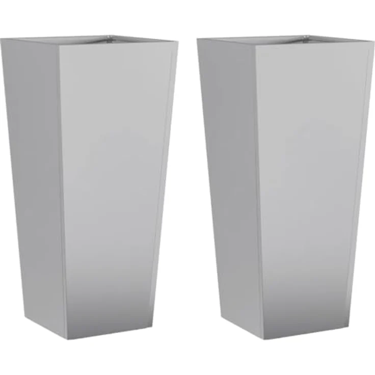 vidaXL Pflanzkübel 2 STK. 35x35x75 cm Verzinkter Stahl, stabil und langlebig, viel Platz, unkraut- und schädlingssicher – Bild 1