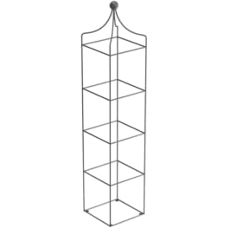 ELEO Obelisk Catania Groß, Pulverbeschichtet DB703 in Anthrazit, 170 cm Rankhilfe für kletternde Pflanzen – Bild 1