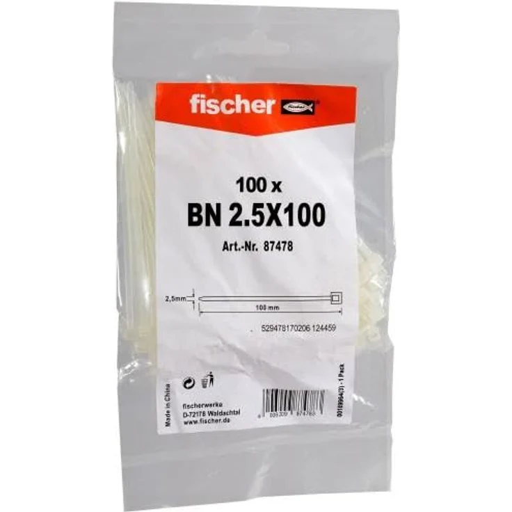 fischer BN 2,5 x 100 Kabelbinder, transparent, 100 Stück - Preisvergleich – Bild 4
