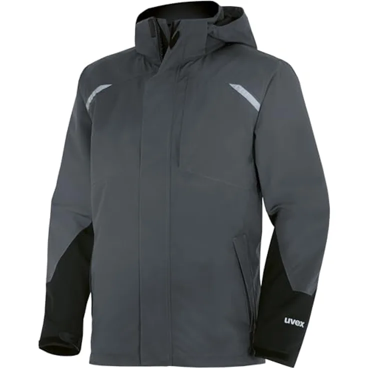 Uvex Safety uvex suXXeed craft, 3-in-1 Wetterjacke in grau-anthrazit, XL, wasserdicht mit 8000 mm Wassersäule, atmungsaktiv 7000 MVP, Oekotex-zertifiziert