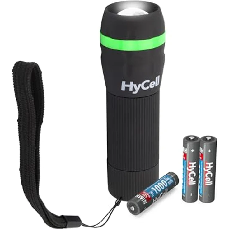Taschenlampe HyCell Zoom Flashlight 55 Lumen inkl. 3 Micro AAA Batterien – Bild 4