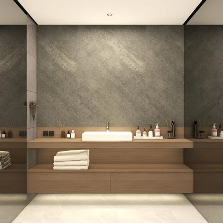 neu.haus Duschrückwand Wandpaneel »Bladel« 4er Set 120 x 60 cm Grey Stone, Feuchtigkeitsunempfindlich und UV-beständig – Bild 3