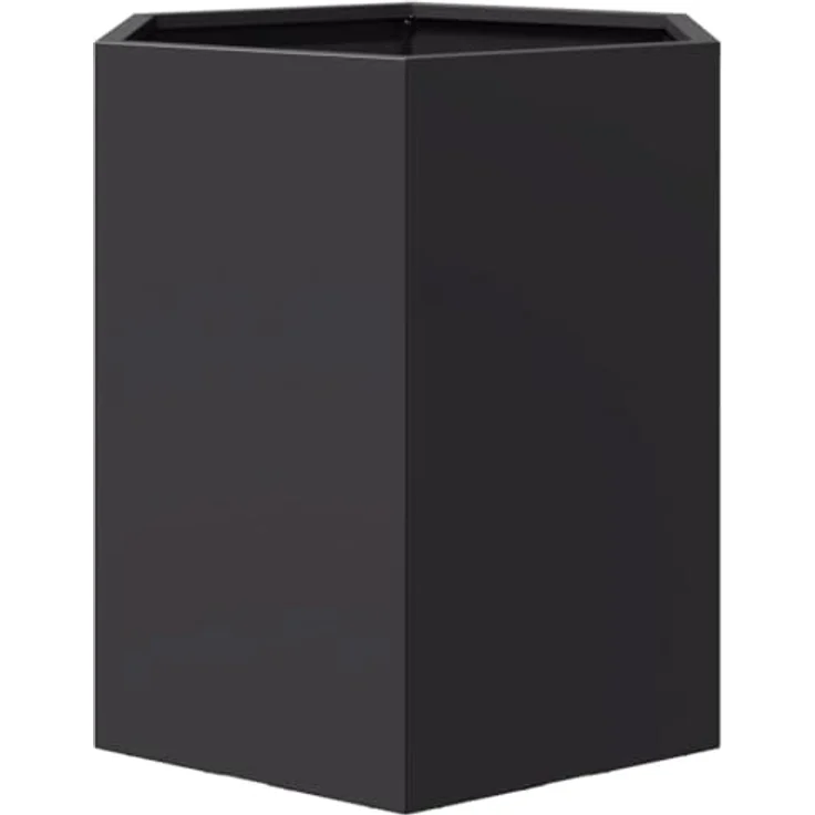 vidaXL Pflanzkübel Schwarz Sechseckig 46x40x45 Stahl, Witterungsbeständig und mit viel Platz – Bild 4